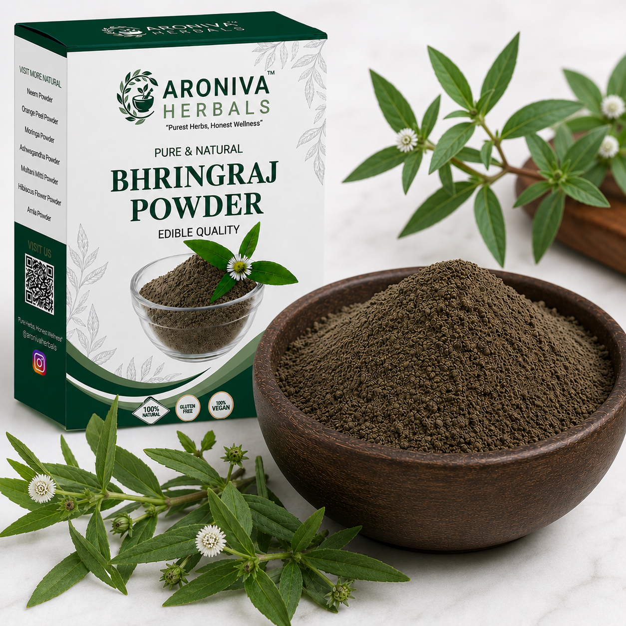 Pure Bhringraj Powder (Karisalankanni) - Ruler of Hair thumbnail 6