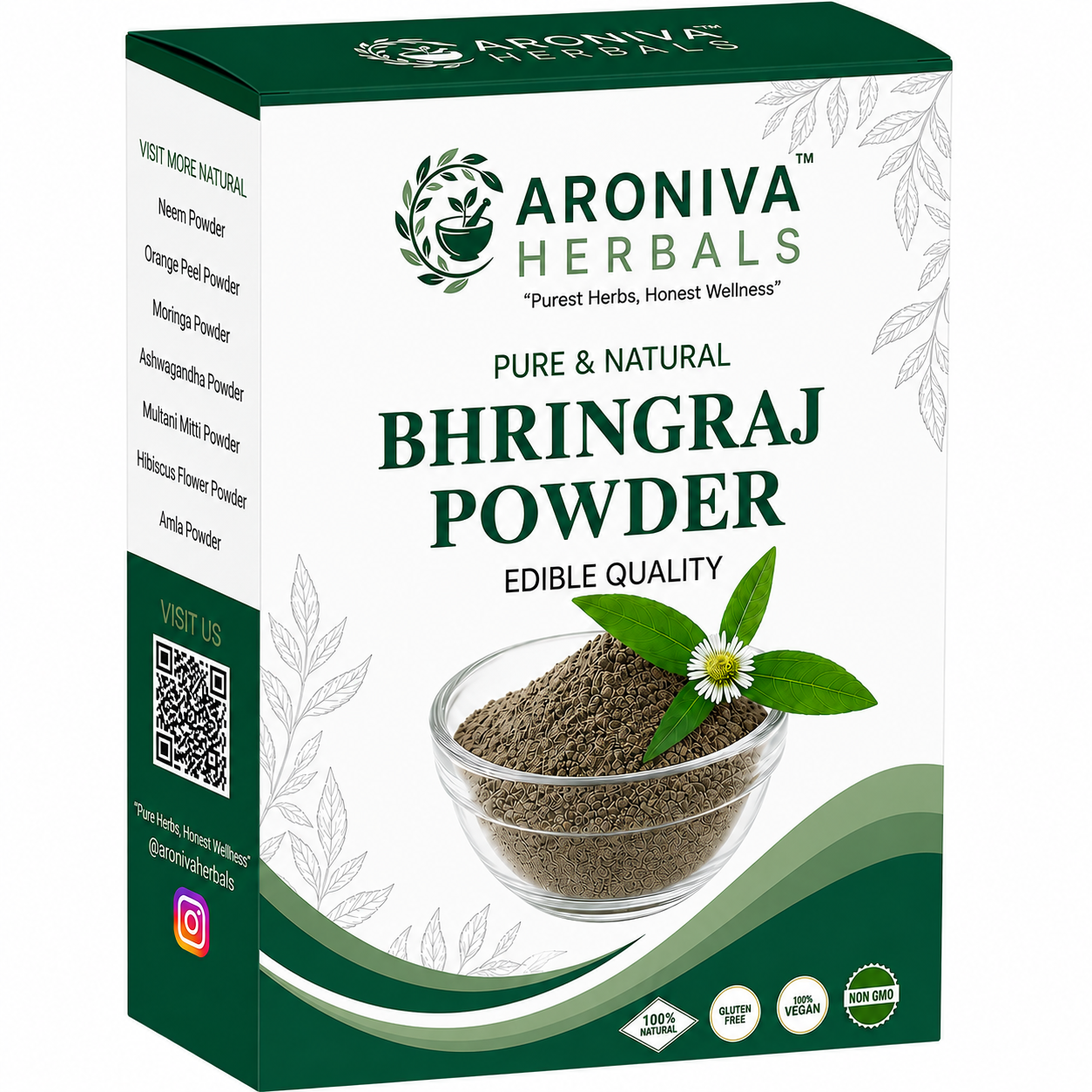 Buy Pure Bhringraj Powder (Karisalankanni) - Ruler of Hair online - Pure Ayurvedic Quality