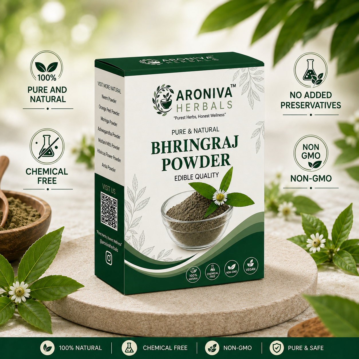 Pure Bhringraj Powder (Karisalankanni) - Ruler of Hair thumbnail 5