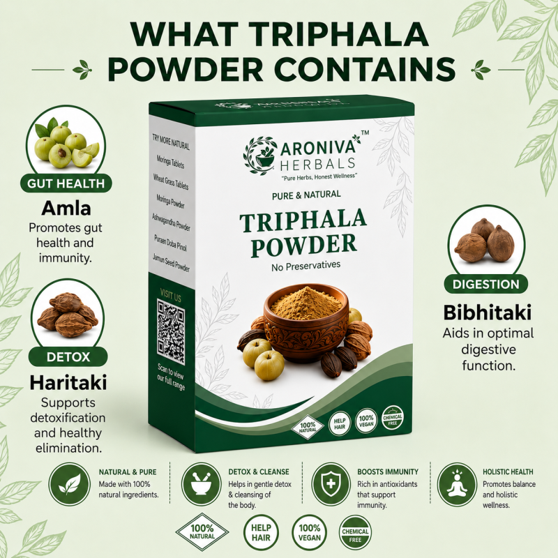 Triphala Powder - Natural Colon Cleanse & Immunity thumbnail 3
