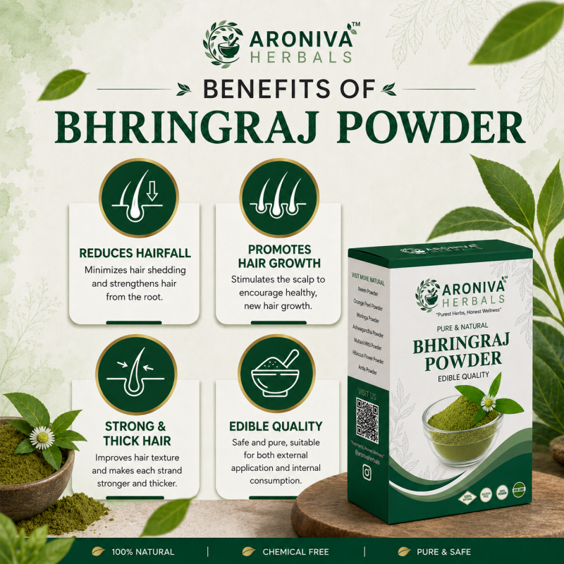 Pure Bhringraj Powder (Karisalankanni) - Ruler of Hair thumbnail 3