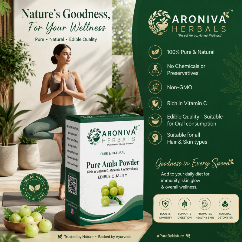 Pure Amla Powder (Indian Gooseberry) – Natural Vitamin C & Immunity Booster thumbnail 2